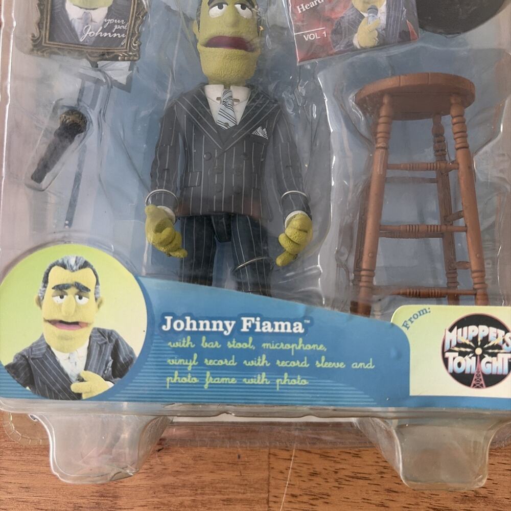 JOHNNY FIAMA IN PIN STRIPED BLUE SUIT THE MUPPET SHOW PALISADES 6 INCH FIGURE